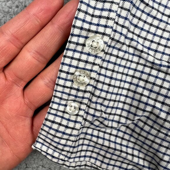 Disney Eeyore Shirt Mens Small White Blue Check Button Up Down Winnie The Pooh 2 - Picture 9 of 12